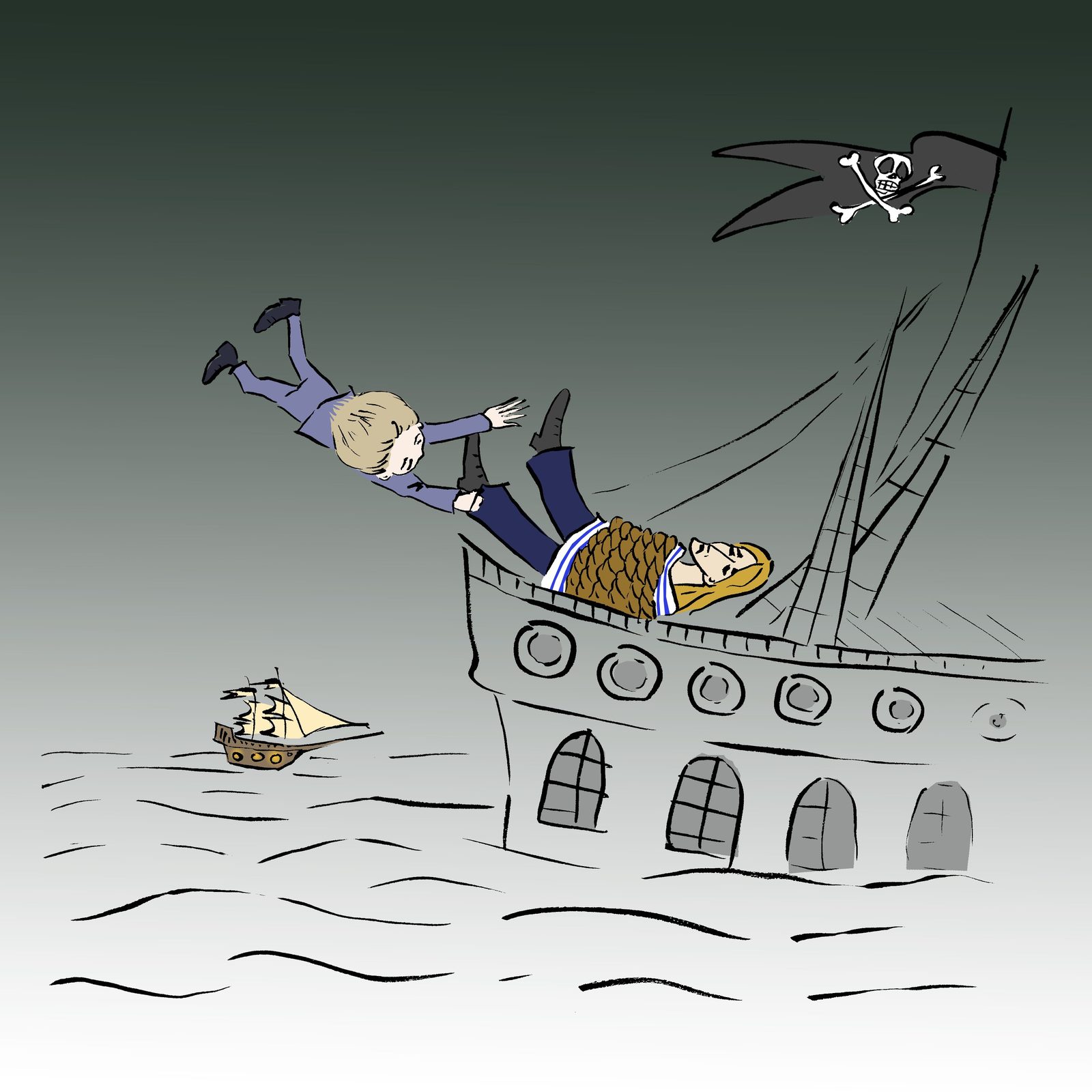 Illustration from The Elevator and the Banana