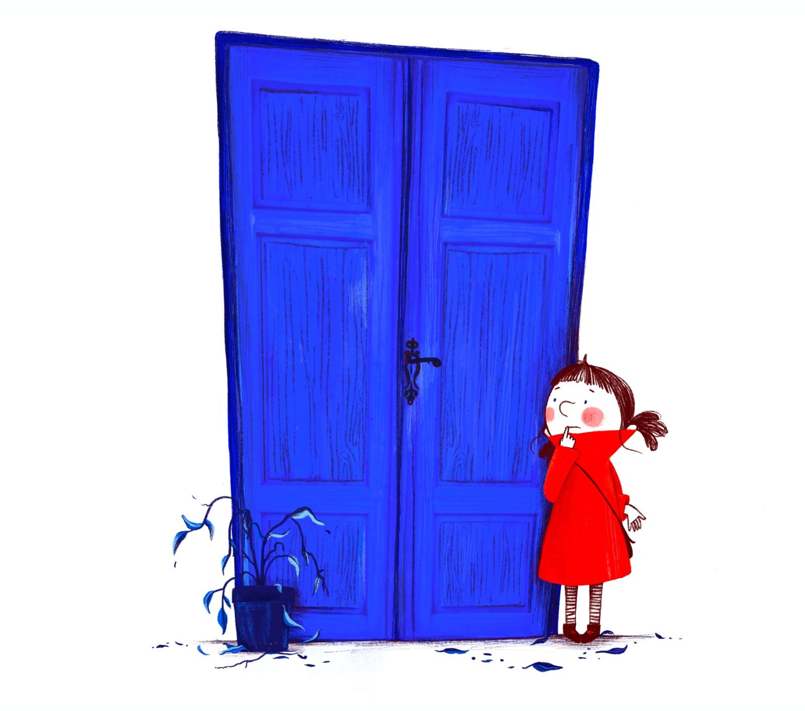 From "Emily Saw a Door" (Hebrew) by Mel Rosenberg, illustrations by Orit Magia Schwalb, Tal-May Publishing, 2023, Tel Aviv
